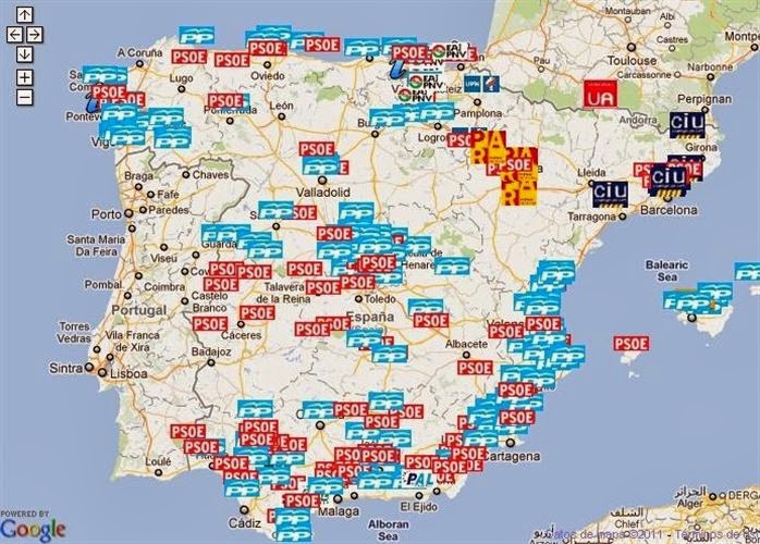 Mapa de la corrupción en España