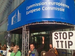 Protesta ciudadana contra el Acuerdo de Comercio e Inversión entre EEUU y la UE