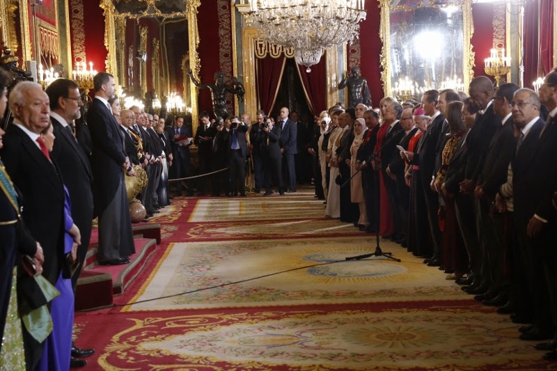 Todo el Cuerpo Diplomático acreditado acudió a escuchar el primer discurso de Felipe VI